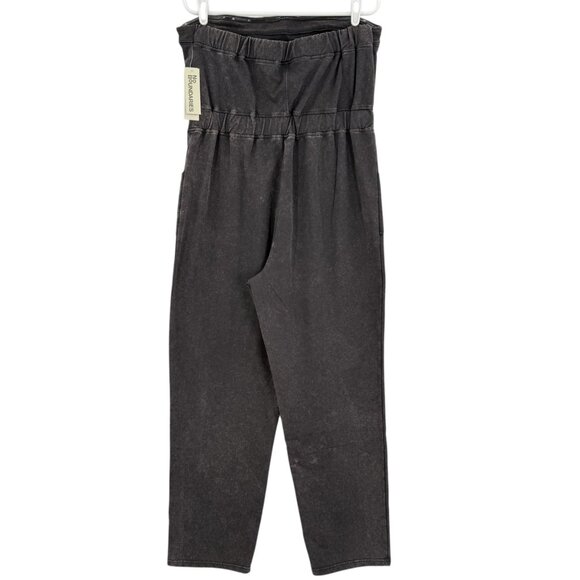 No Boundaries Women's Belt/Pockets Front Strapless Black Soot Jumpsuit Sz XL NWT - Picture 2 of 12
